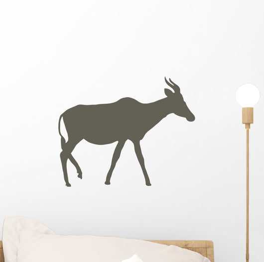 Brown Animal Silhouette Antelope Wall Decal
