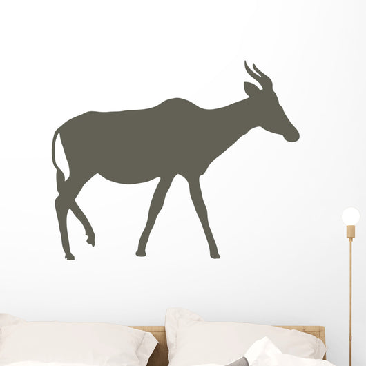 Brown Animal Silhouette Antelope Wall Decal