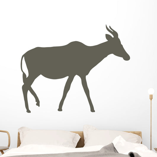 Brown Animal Silhouette Antelope Wall Decal