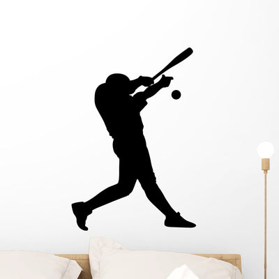 Strike One Baseball Wall Decal shown on a wall