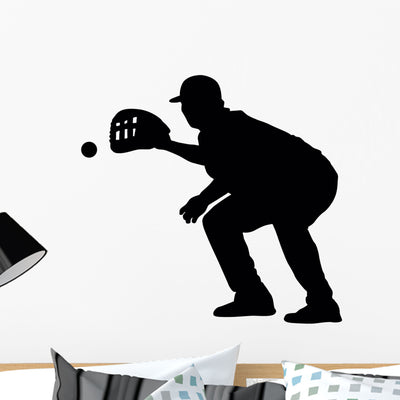 Batter Batter Batter Wall Decal shown on a wall