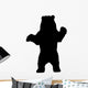 Realistic Black Bear Silhouette Wall Decal