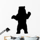 Realistic Black Bear Silhouette Wall Decal