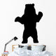 Realistic Black Bear Silhouette Wall Decal