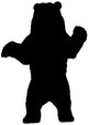 Realistic Black Bear Silhouette Wall Decal