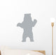 Grey Silhouette Bear Wall Decal
