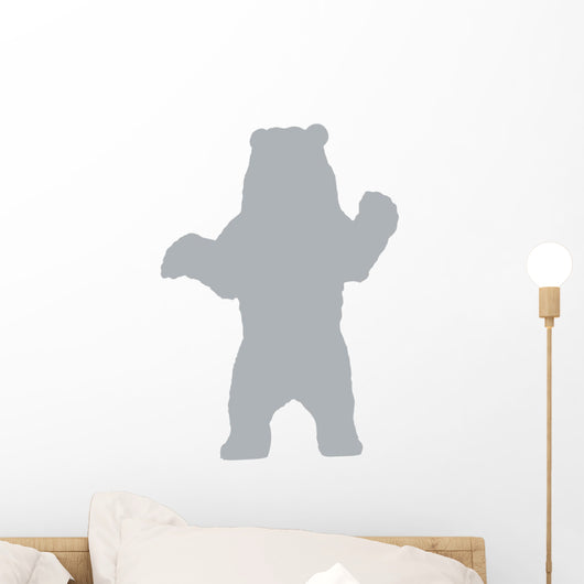 Grey Silhouette Bear Wall Decal