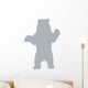 Grey Silhouette Bear Wall Decal
