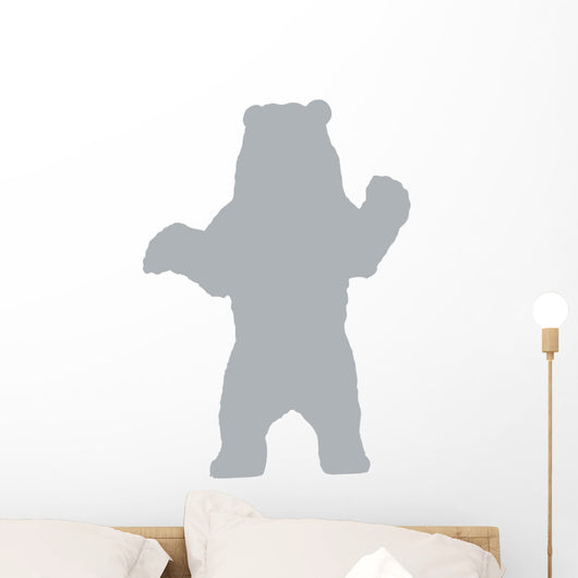 Grey Silhouette Bear Wall Decal