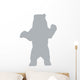 Grey Silhouette Bear Wall Decal