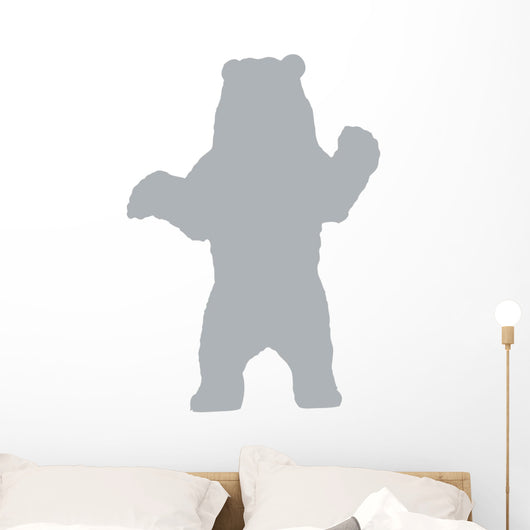Grey Silhouette Bear Wall Decal