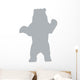 Grey Silhouette Bear Wall Decal