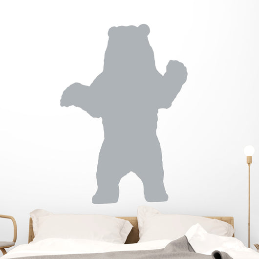 Grey Silhouette Bear Wall Decal