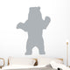 Grey Silhouette Bear Wall Decal