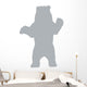 Grey Silhouette Bear Wall Decal