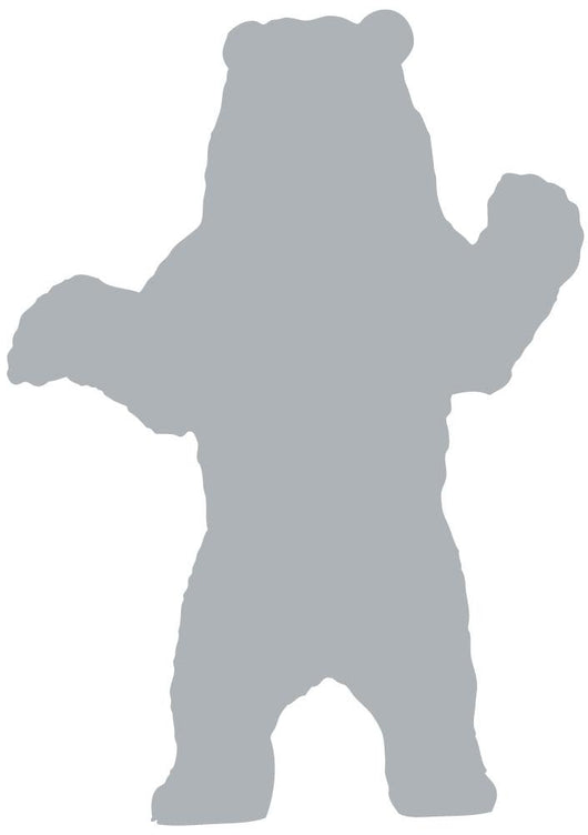 Grey Silhouette Bear Wall Decal