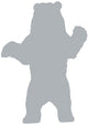 Grey Silhouette Bear Wall Decal