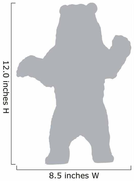 Grey Silhouette Bear Wall Decal