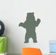 Silhouette Bear Green Wall Decal