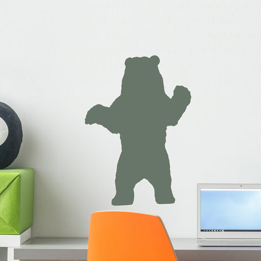 Silhouette Bear Green Wall Decal