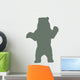 Silhouette Bear Green Wall Decal