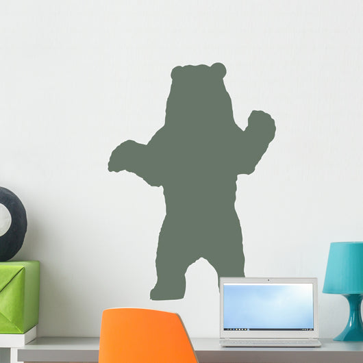 Silhouette Bear Green Wall Decal