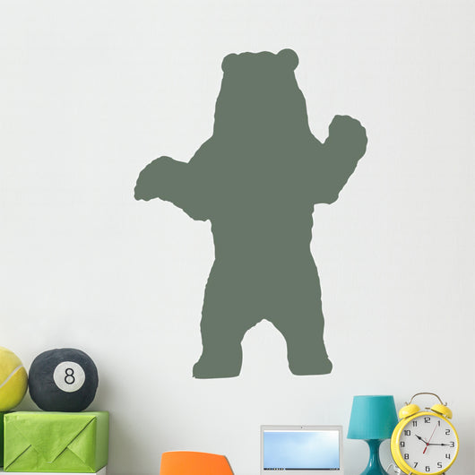 Silhouette Bear Green Wall Decal