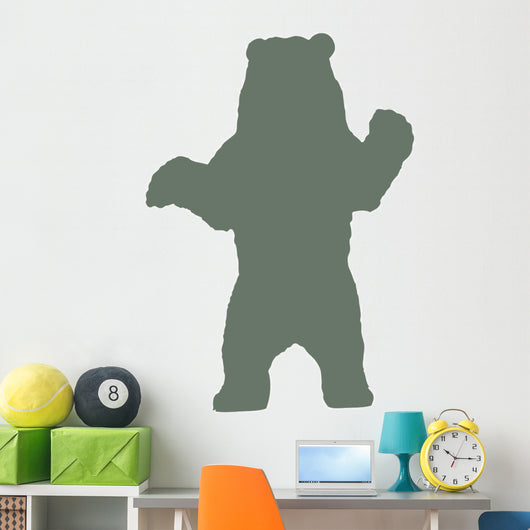 Silhouette Bear Green Wall Decal