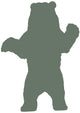 Silhouette Bear Green Wall Decal