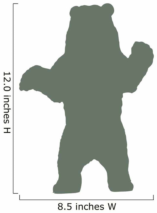 Silhouette Bear Green Wall Decal