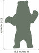 Silhouette Bear Green Wall Decal