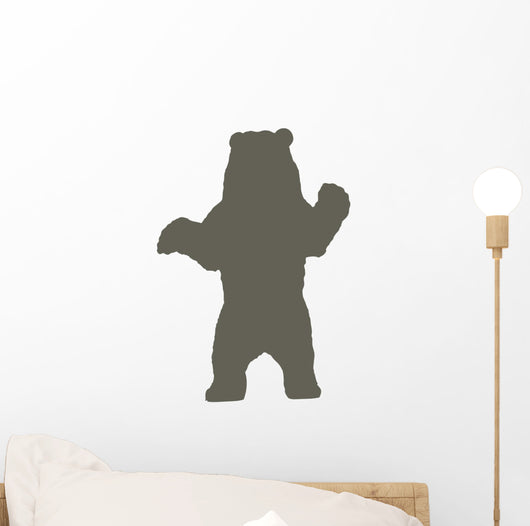 Silhouette Style Bear Brown Wall Decal