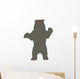 Silhouette Style Bear Brown Wall Decal