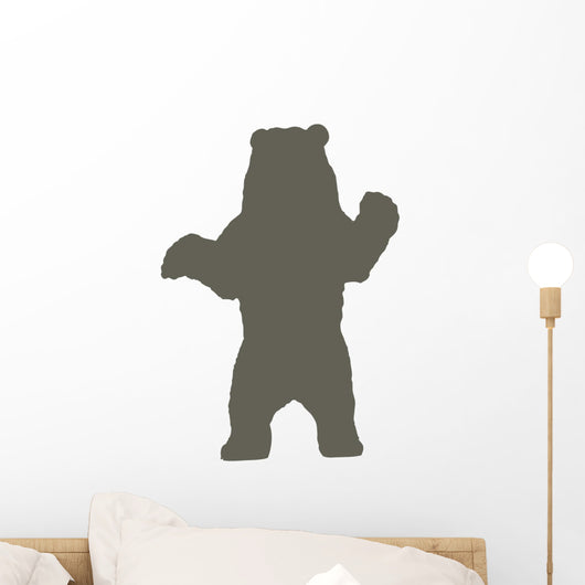 Silhouette Style Bear Brown Wall Decal