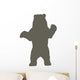 Silhouette Style Bear Brown Wall Decal