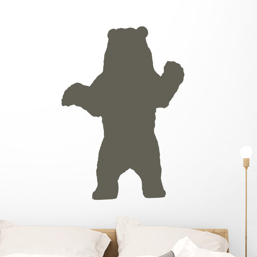 Silhouette Style Bear Brown Wall Decal