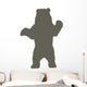Silhouette Style Bear Brown Wall Decal