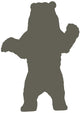 Silhouette Style Bear Brown Wall Decal