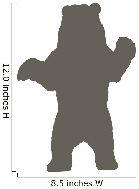 Silhouette Style Bear Brown Wall Decal