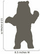 Silhouette Style Bear Brown Wall Decal