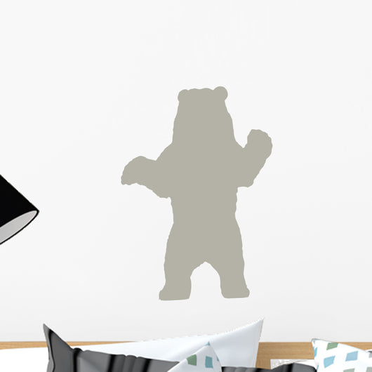 Silhouette Bear Light Brown Wall Decal