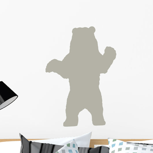 Silhouette Bear Light Brown Wall Decal