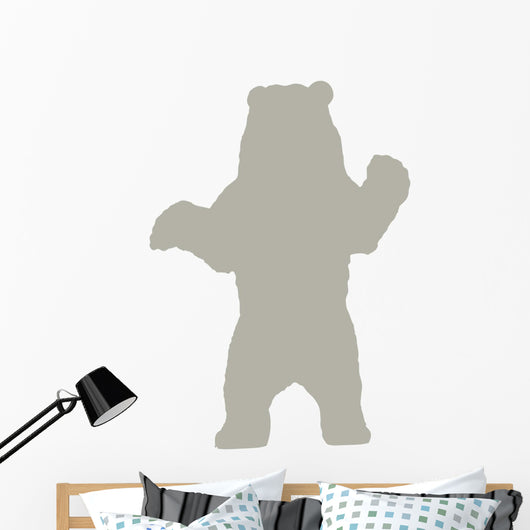 Silhouette Bear Light Brown Wall Decal