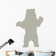 Silhouette Bear Light Brown Wall Decal