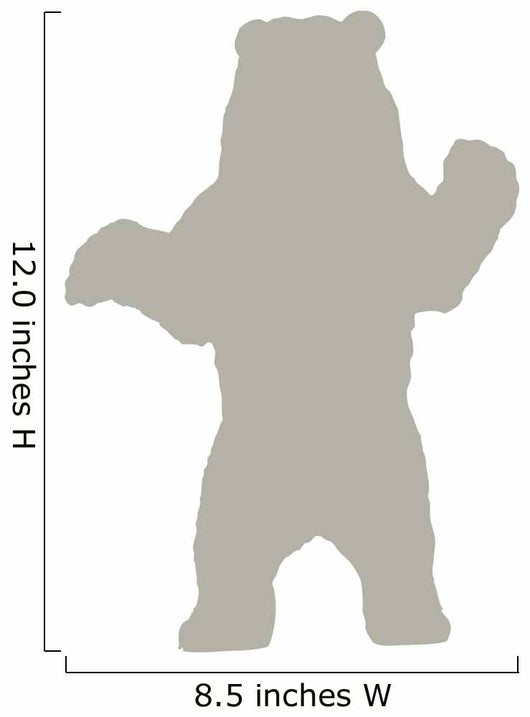 Silhouette Bear Light Brown Wall Decal