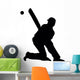 Cricket Sports Silhouette Wall Decal
