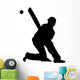 Cricket Sports Silhouette Wall Decal