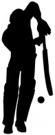 Sports Cricket Silhouette Wall Decal