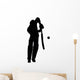 Cricket Sports Silhouette Wall Decal