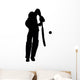 Cricket Sports Silhouette Wall Decal